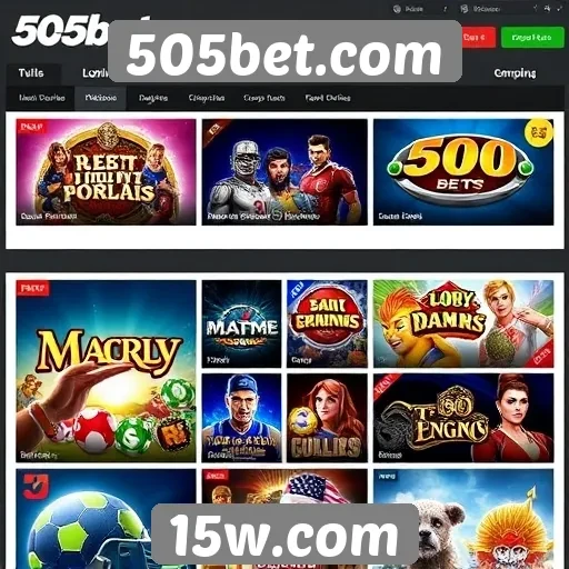 Variedade de jogos disponíveis no 505bet.com
